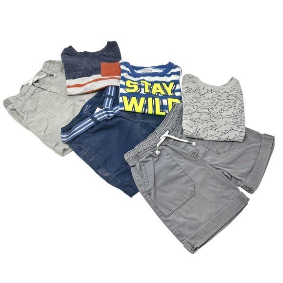 Boy's -  3 Pair of Shorts & 3 Shirts - Size 3   (1 shorts - size 2) - Picture 1 of 6